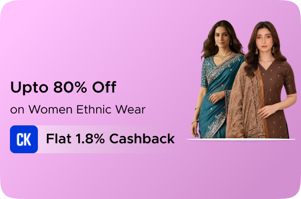 Myntra: Upto 80% Off on Women Ethnic Wear + Flat 1.80% CashKaro Cashback